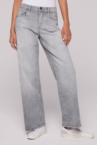 Soccx Wide Leg Jeans 'NA:DI ' in Grau: Vorderseite