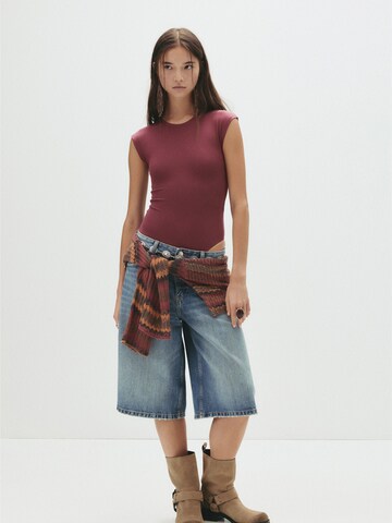 Pull&Bear Rövid body - piros