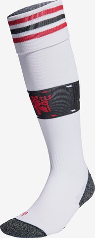 ADIDAS PERFORMANCE Athletic Socks 'Manchester United ' in White: front