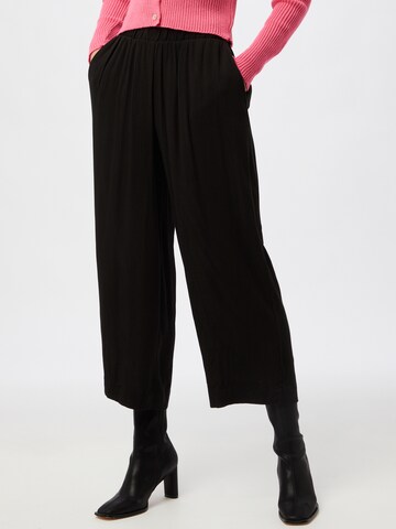 ICHI Wide leg Broek 'MARRAKECH' in Zwart: voorkant