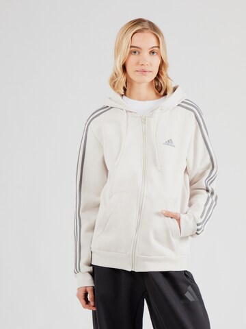 ADIDAS SPORTSWEAR Sportsweatjacke 'Essentials' in Beige: Vorderseite