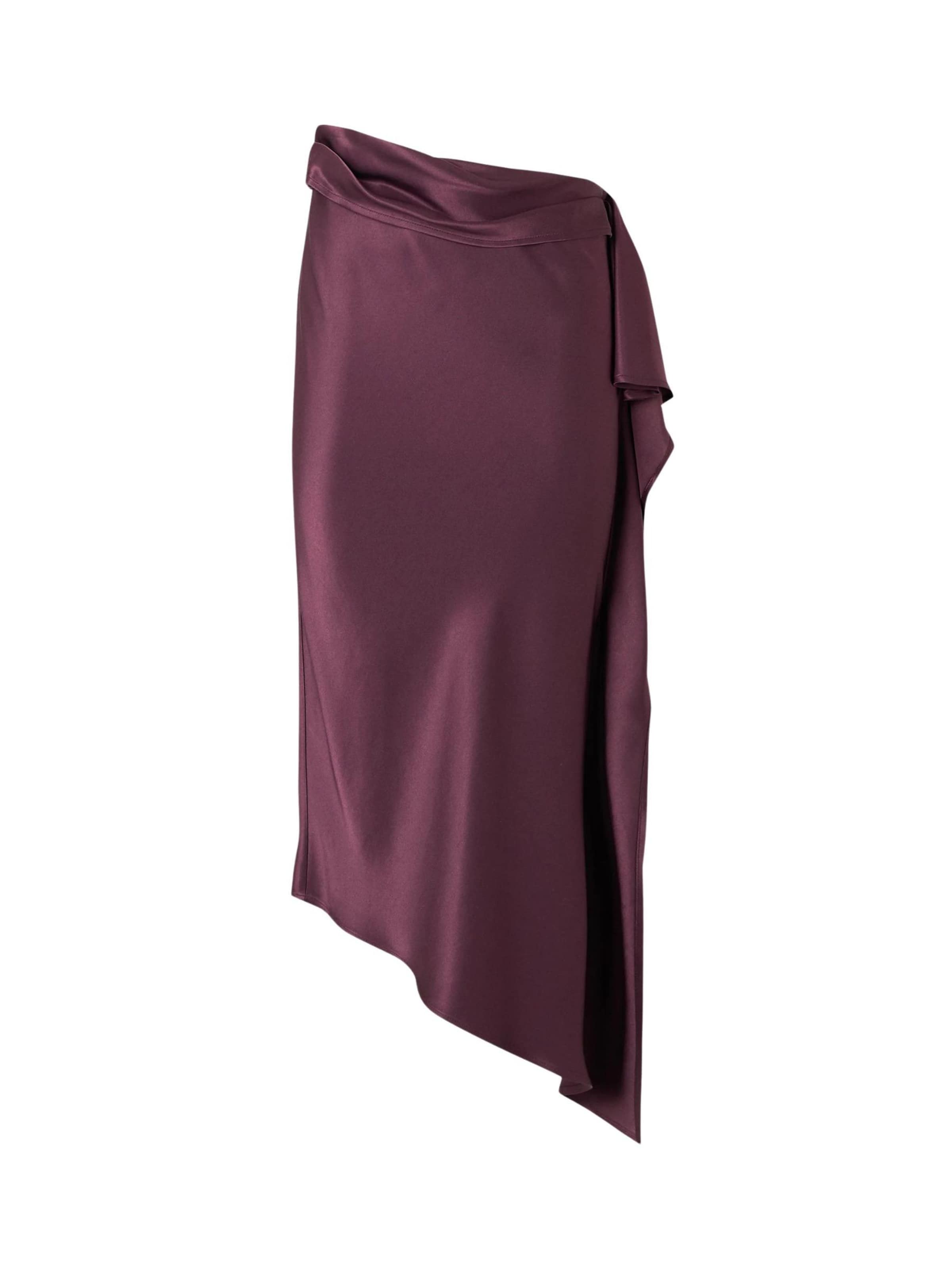 PINKO Falda 'PINKO NEW CARAMBOLA GONNA SATIN GONNA' en 38 en burdeos, Vista del producto