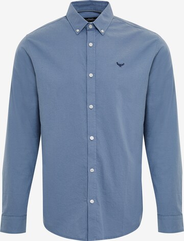 Coupe regular Chemise 'Beacon' Threadbare en bleu : devant