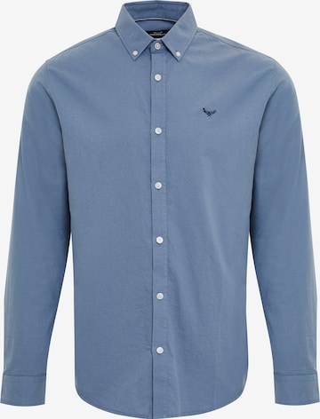 Threadbare Button Up Shirt 'Beacon' in Blue: front