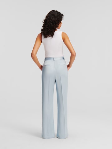 Wide leg Pantaloni con piega frontale di Karl Lagerfeld in blu