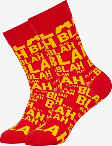 Mxthersocker Socken 'UNHINGED - BLAH-BLAH' in Rot
