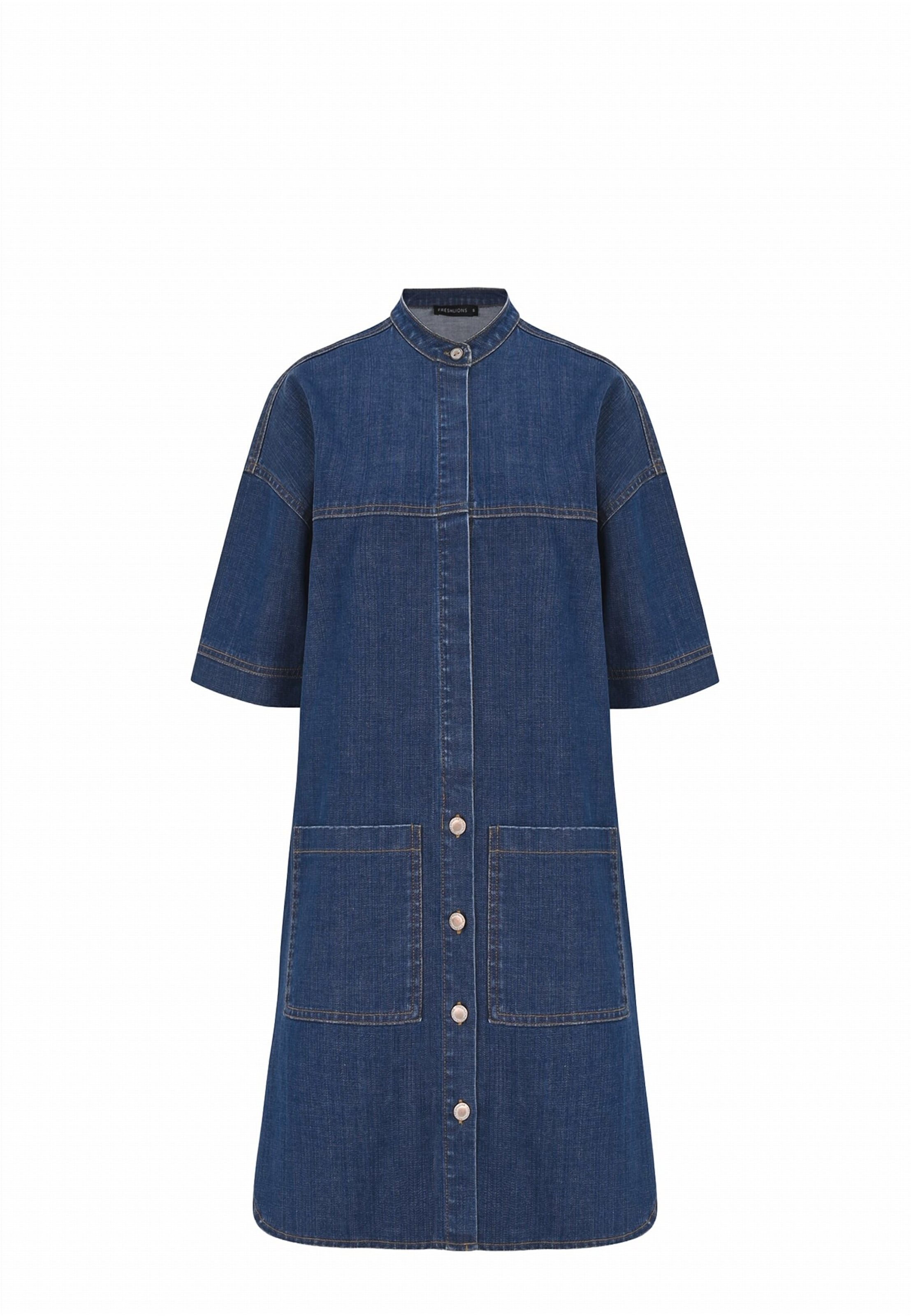 FRESHLIONS Jurk 'Josy' in Blauw: voorkant