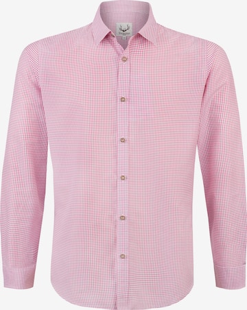 STOCKERPOINT Traditional Button Up Shirt in Pink: front