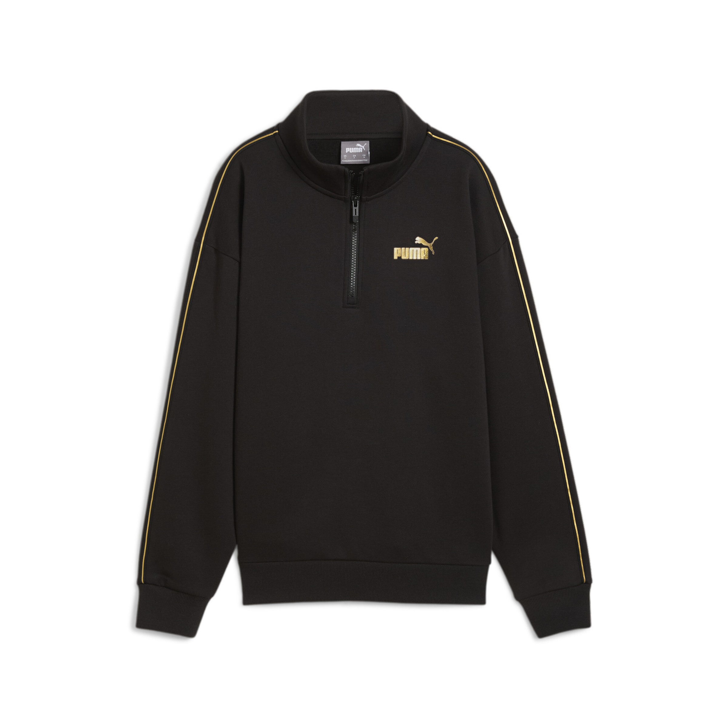 PUMA Athletic Sweatshirt in Black: front