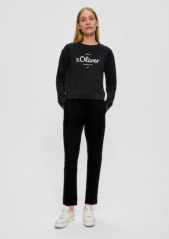 s.Oliver Sweatshirt in Schwarz