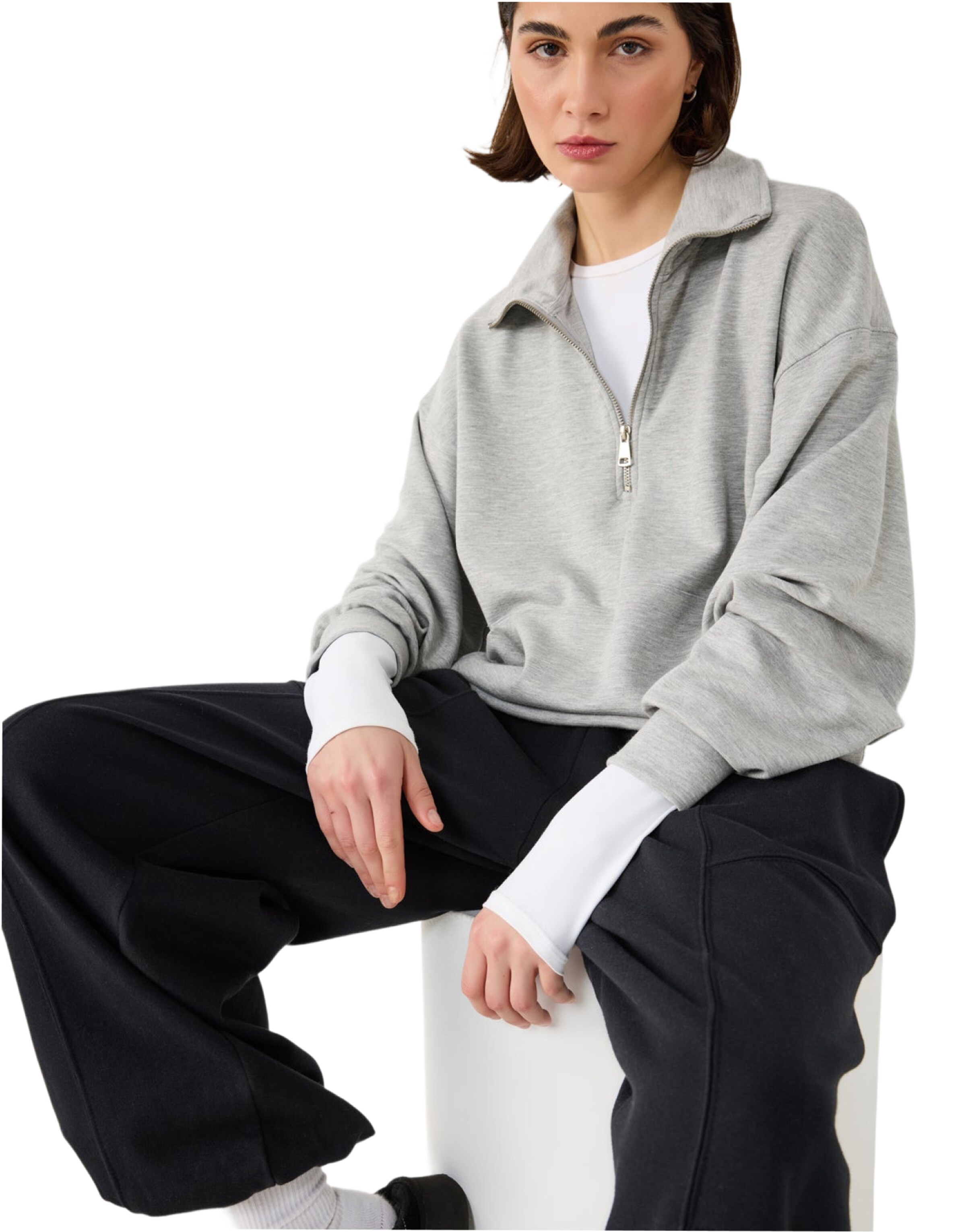 No Matter What Sweatshirt in Grijs