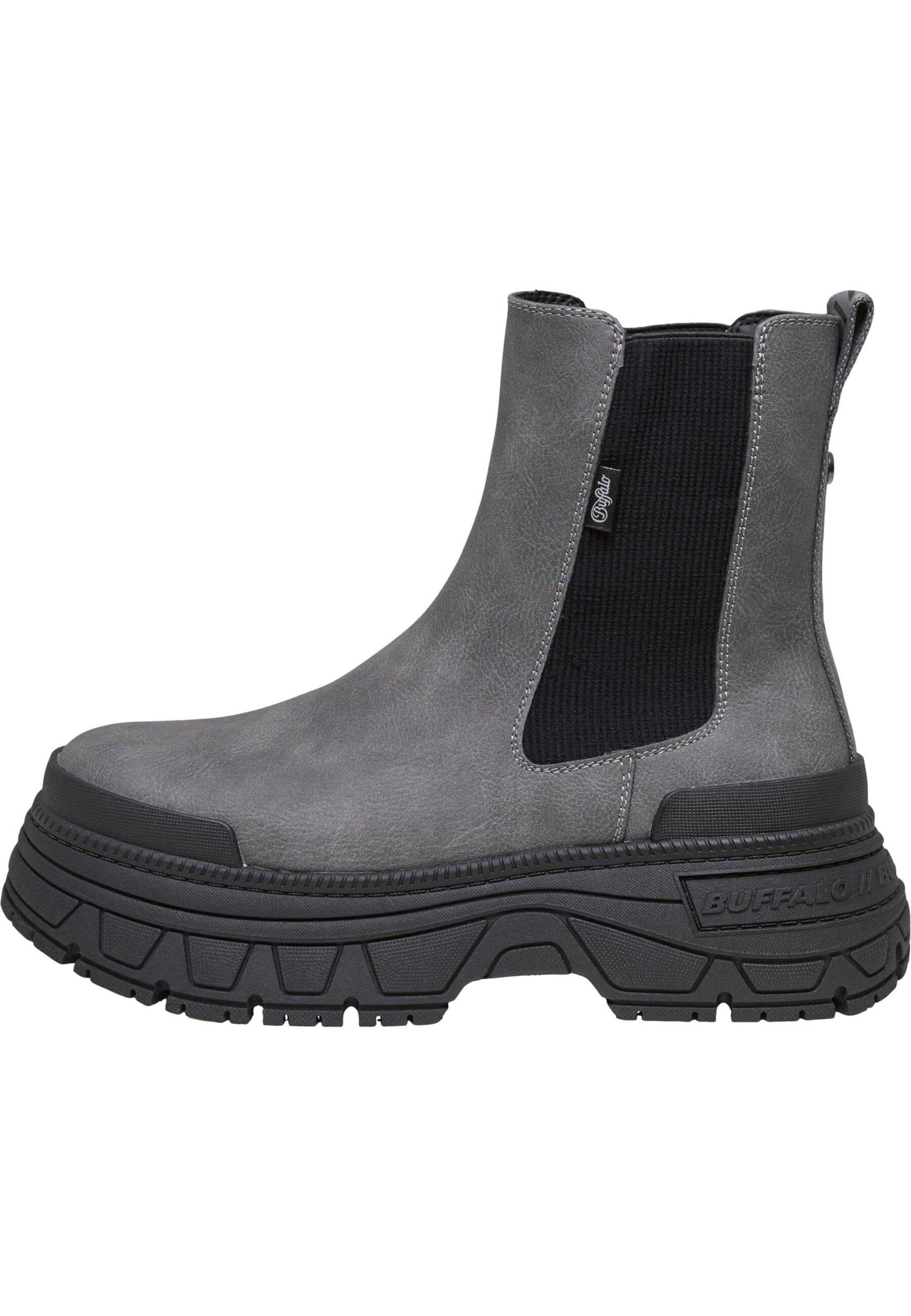 BUFFALOChelsea čizme 'Fusion' - siva boja: prednji dio