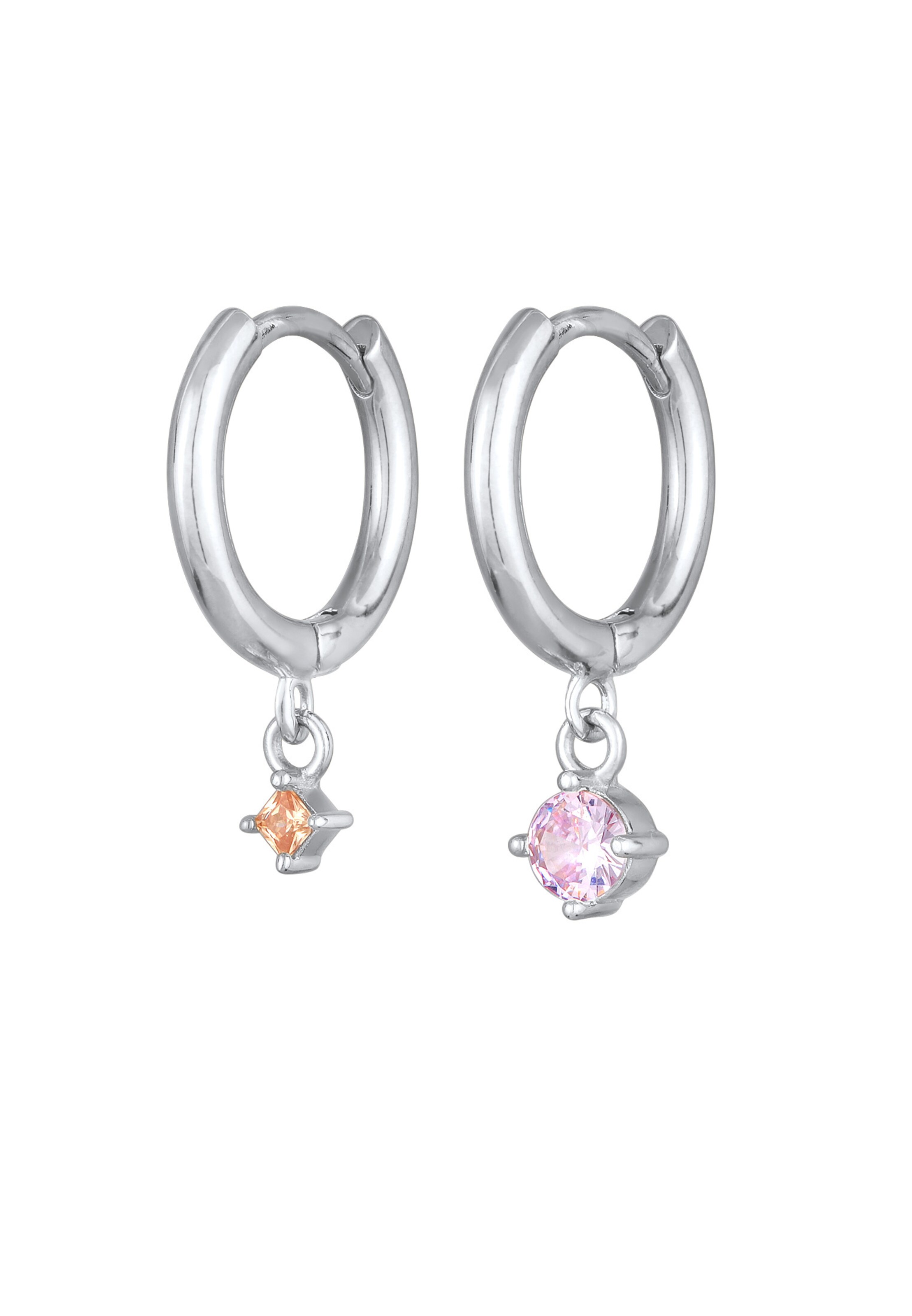 ELLI Ohrringe 'Kristall' in Silber: Vorderseite