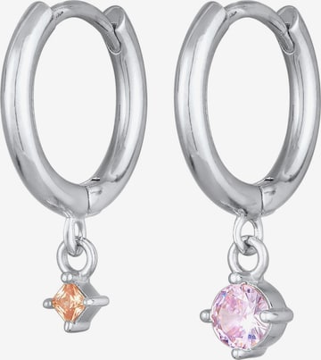 ELLI Oorbellen 'Kristall' in Zilver: voorkant