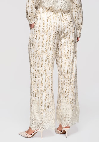 Ombre Wide leg Broek in Beige