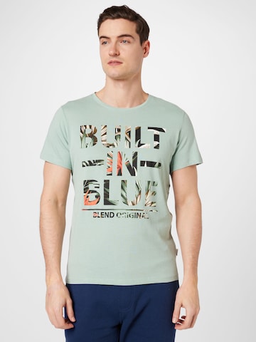 T-Shirt BLEND en vert : devant