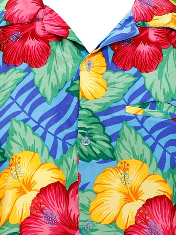 Maglietta 'Wild Flowers' di King Kameha in blu