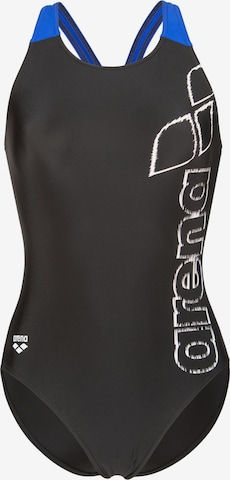 juoda ARENA Biustjė Maudymosi kostiumėlis 'SCRATCHY': priekis