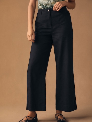 Next Wide Leg Hose in Schwarz: Vorderseite