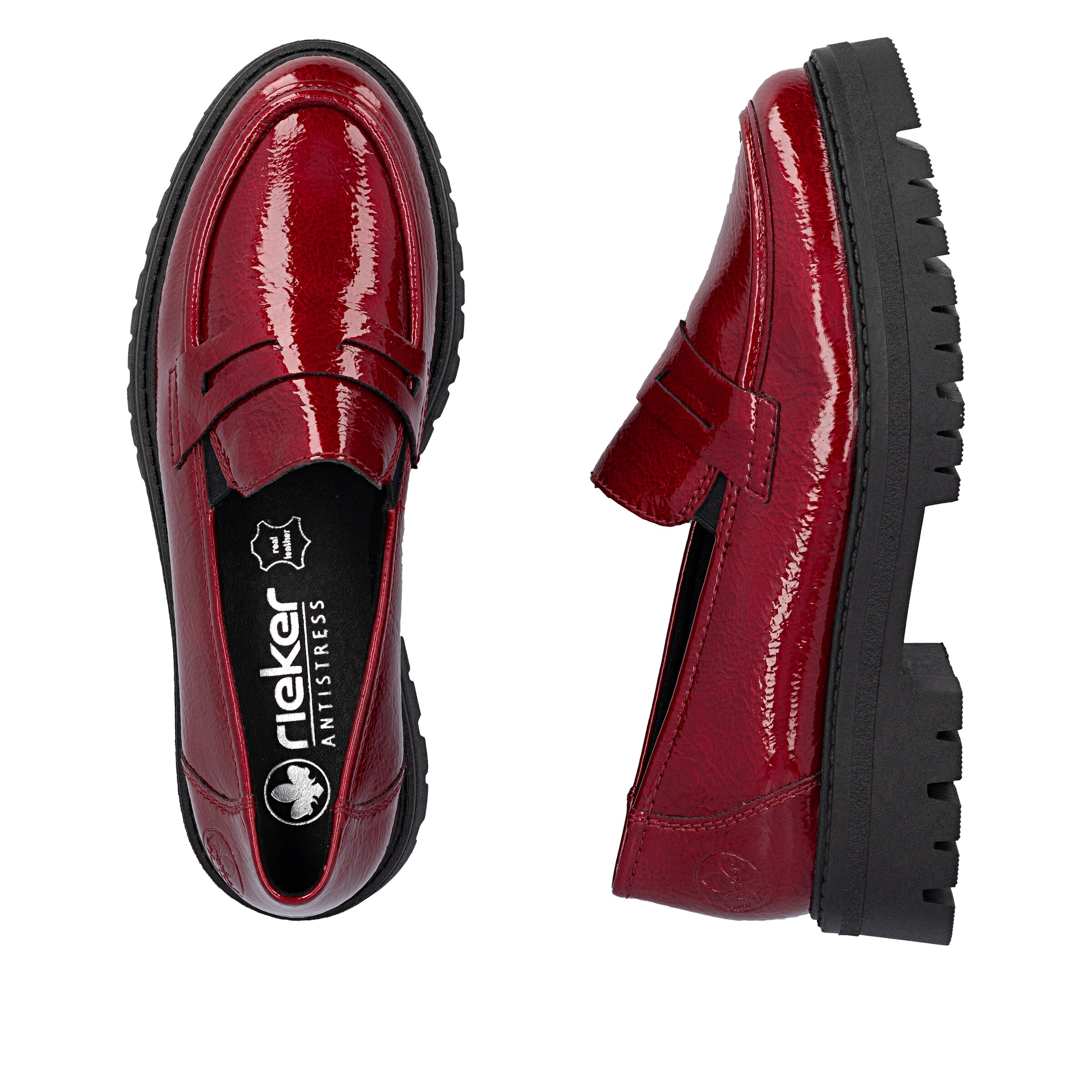 Chaussure basse Rieker en rouge