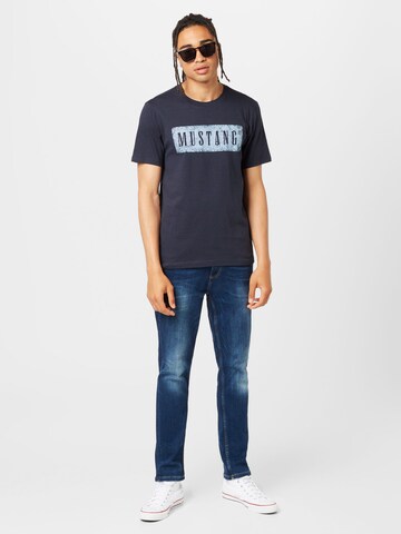 MUSTANG T-Shirt 'Alex' in Blau