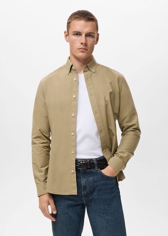 MANGO MAN Regular fit Button Up Shirt in Green: front