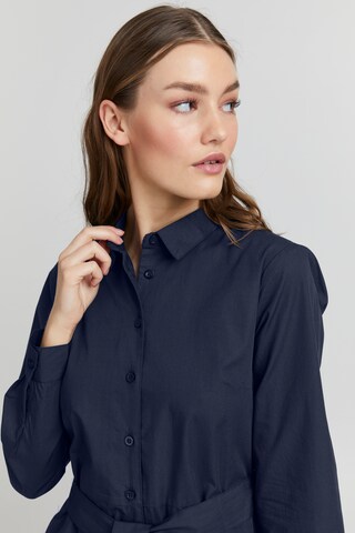ICHI - Vestidos camiseiros em azul