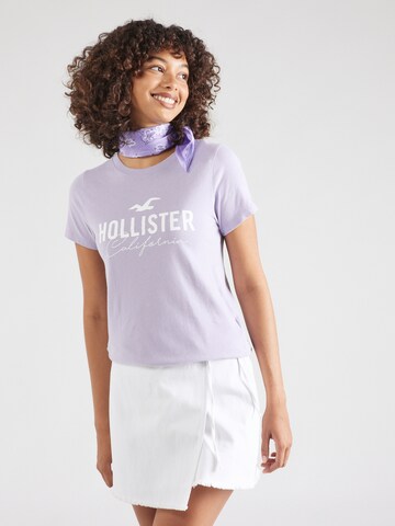 HOLLISTER Majica | vijolična barva: sprednja stran
