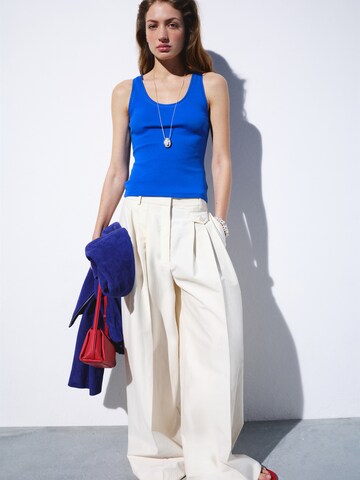 MANGO Top 'Tuli' - Modrá