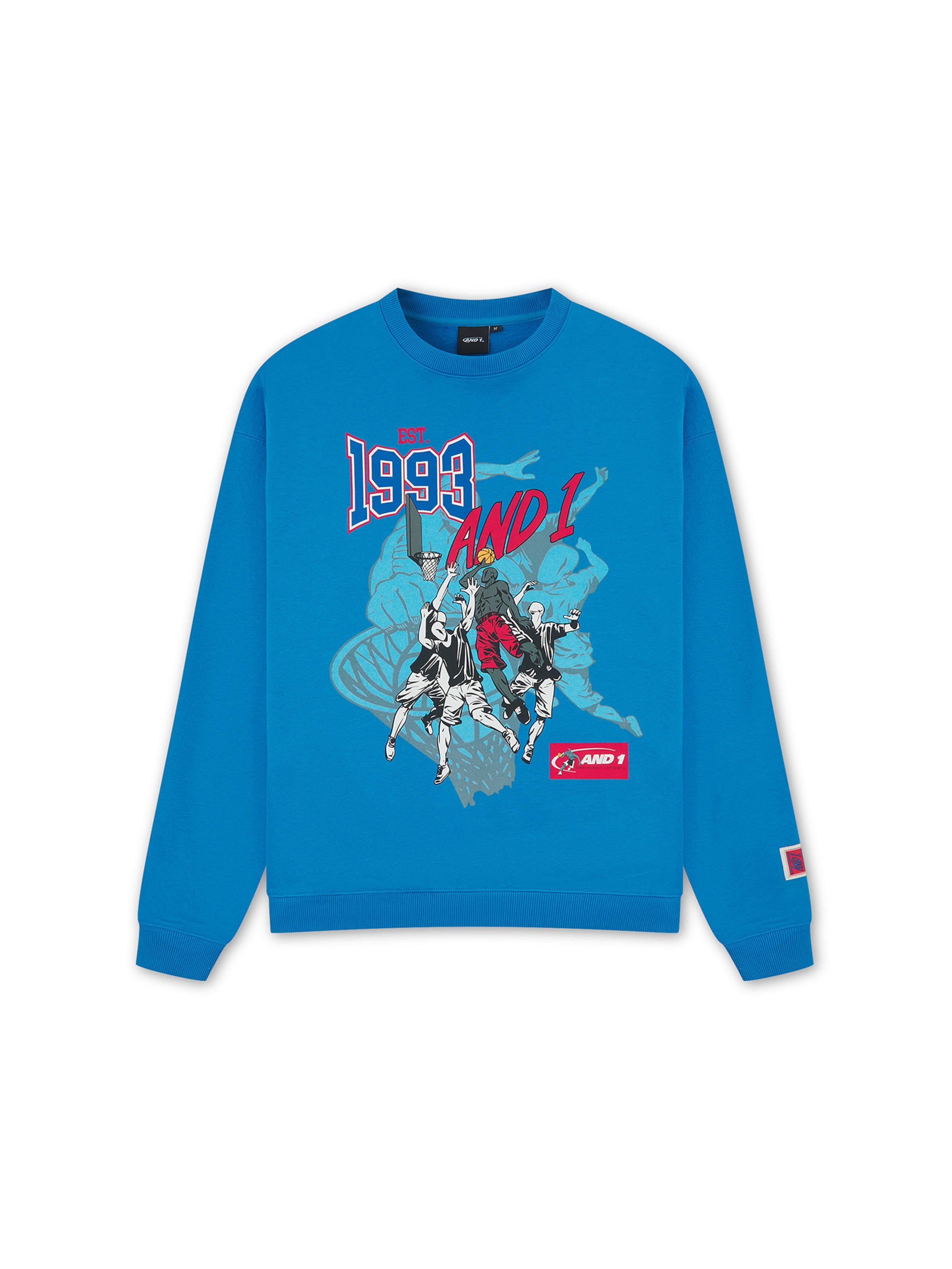 Sweat-shirt '1993 Dunk' AND1 en bleu : devant