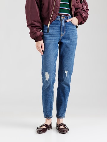 PIECES Slimfit Kavbojke 'Kesia' | modra barva: sprednja stran