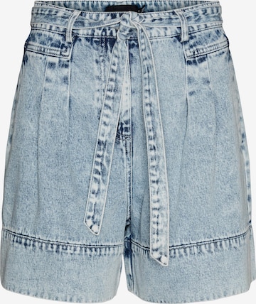 VERO MODA Bandplooi jeans 'FILUKKA' in Blauw: voorkant