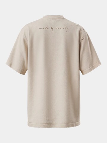 Made By Society Shirt 'EXOSKELETON T-Shirt - T37204' in Beige