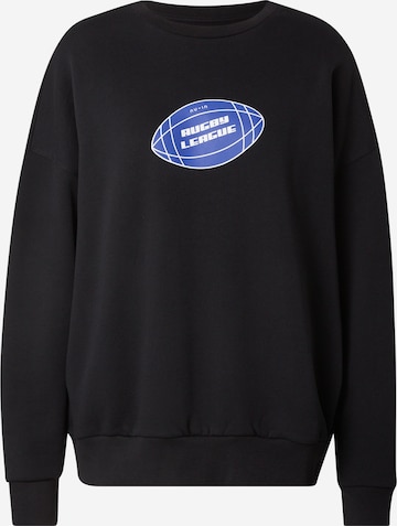 NU-IN Sweatshirt 'Rugby' in Black: front