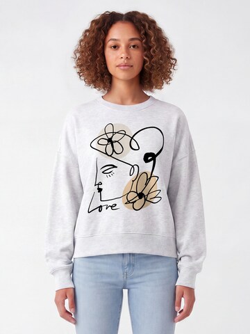 Sweat-shirt ' Self Love ' Watapparel en gris : devant