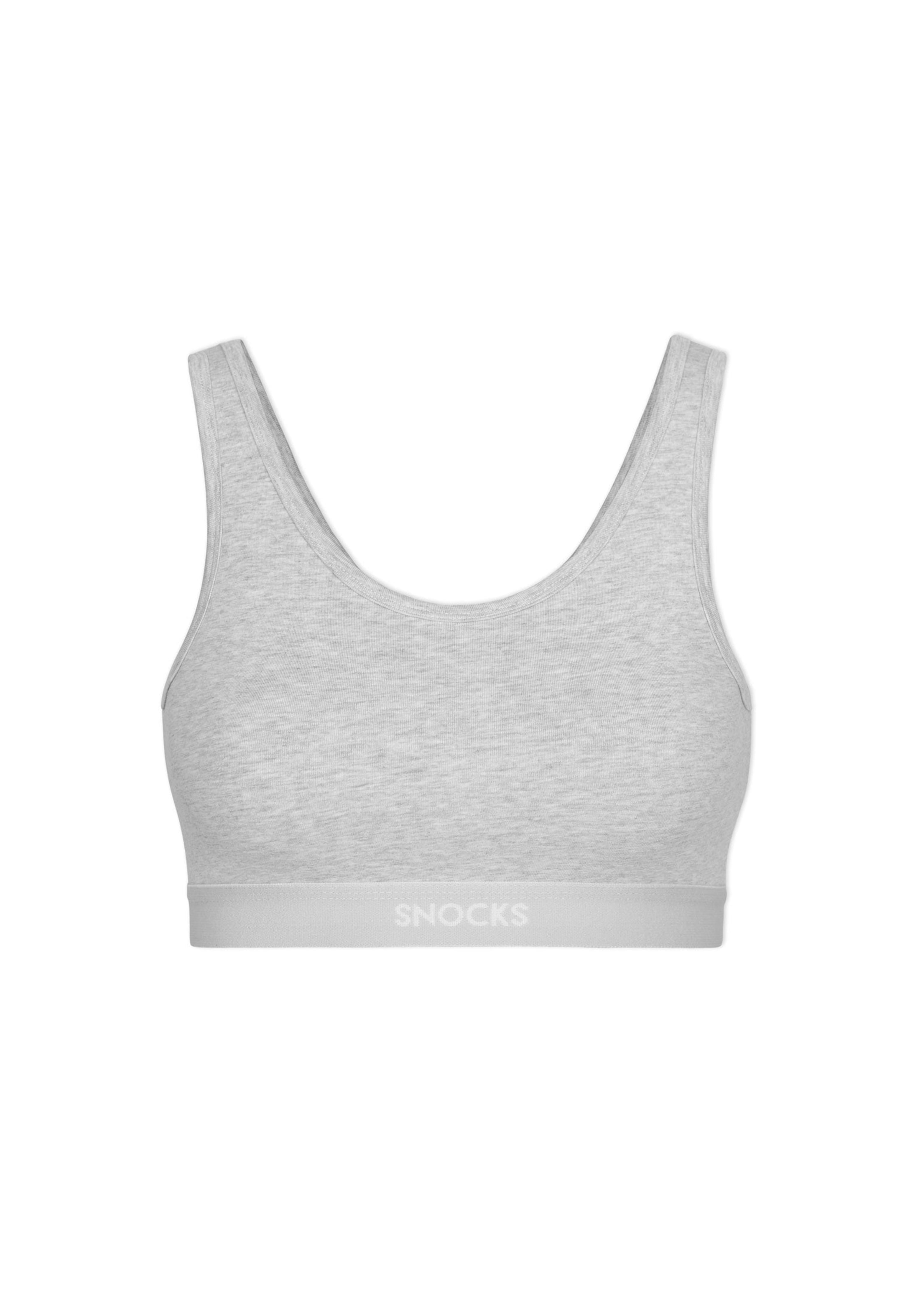 SNOCKS Bralette Bra in Grey: front