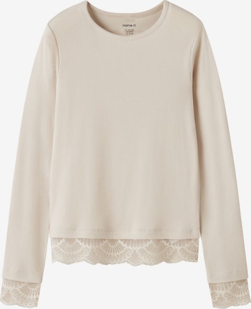 NAME IT - Camiseta en beige: frente