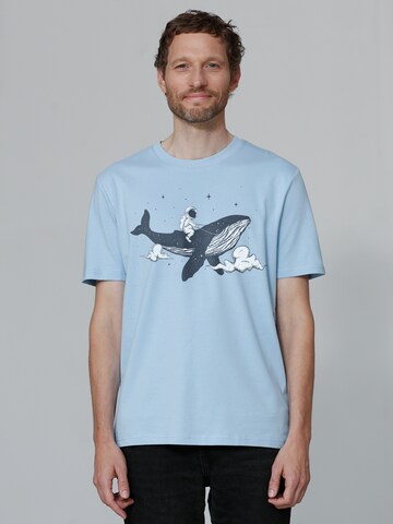 T-Shirt ' Spacewhale ' Watapparel en bleu : devant
