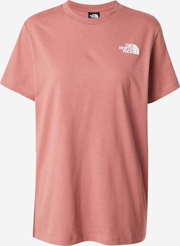 T-shirt THE NORTH FACE en rose : devant