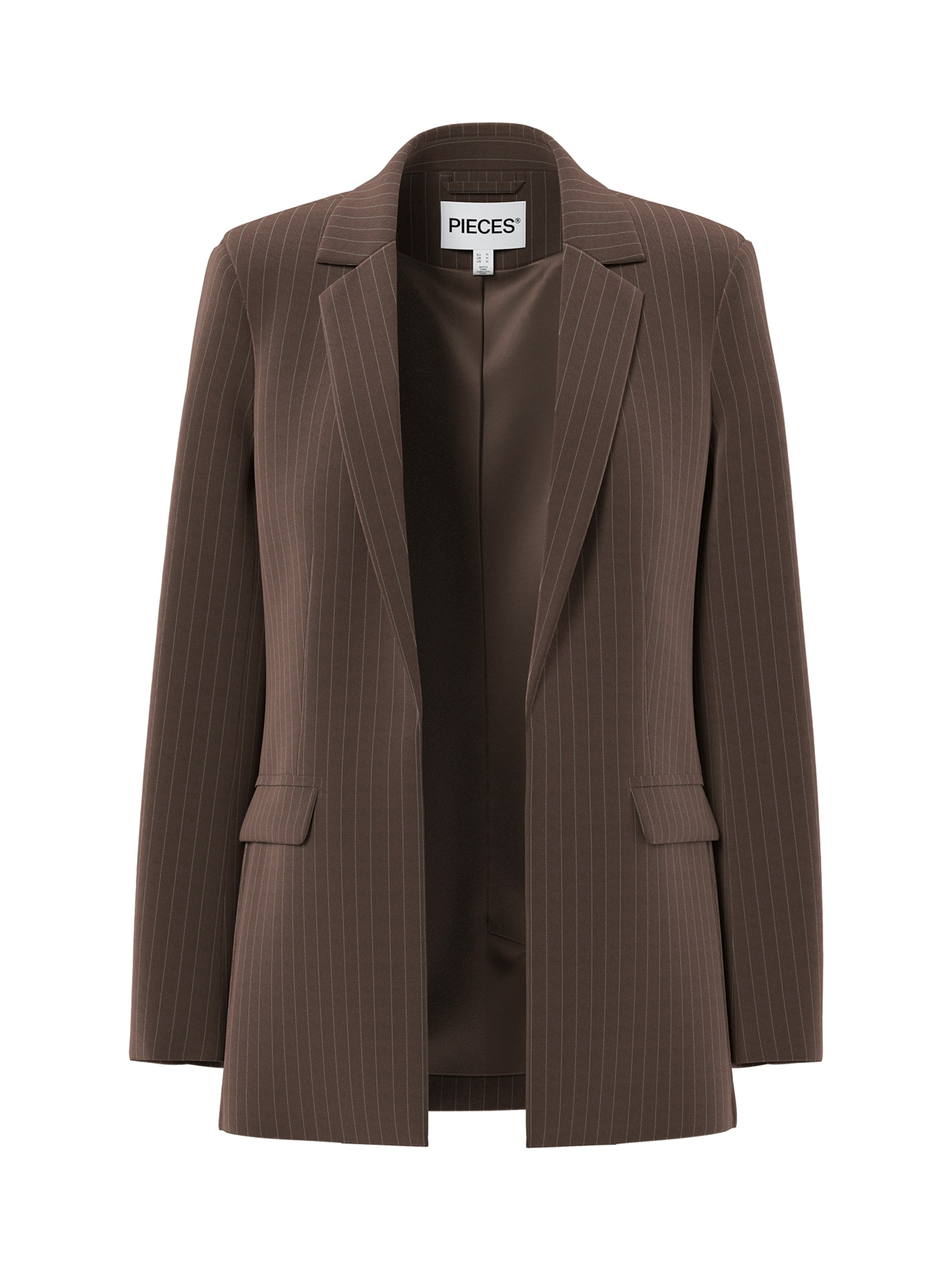 PIECES - Blazer 'PCBOSSY' en marrón: frente