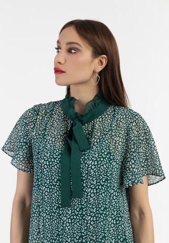 Rochie de la faina pe verde