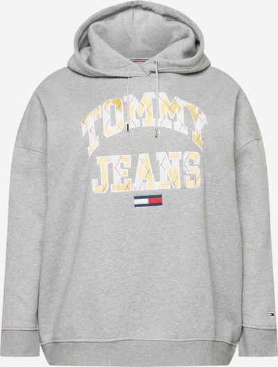 Tommy Jeans Curve Суичър в нейви синьо / светложълто / светлосиво / червено / бяло, Преглед на продукта