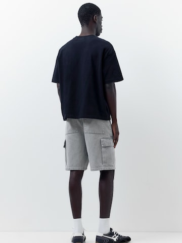 Pull&Bear Baggy Džíny s kapsami – šedá