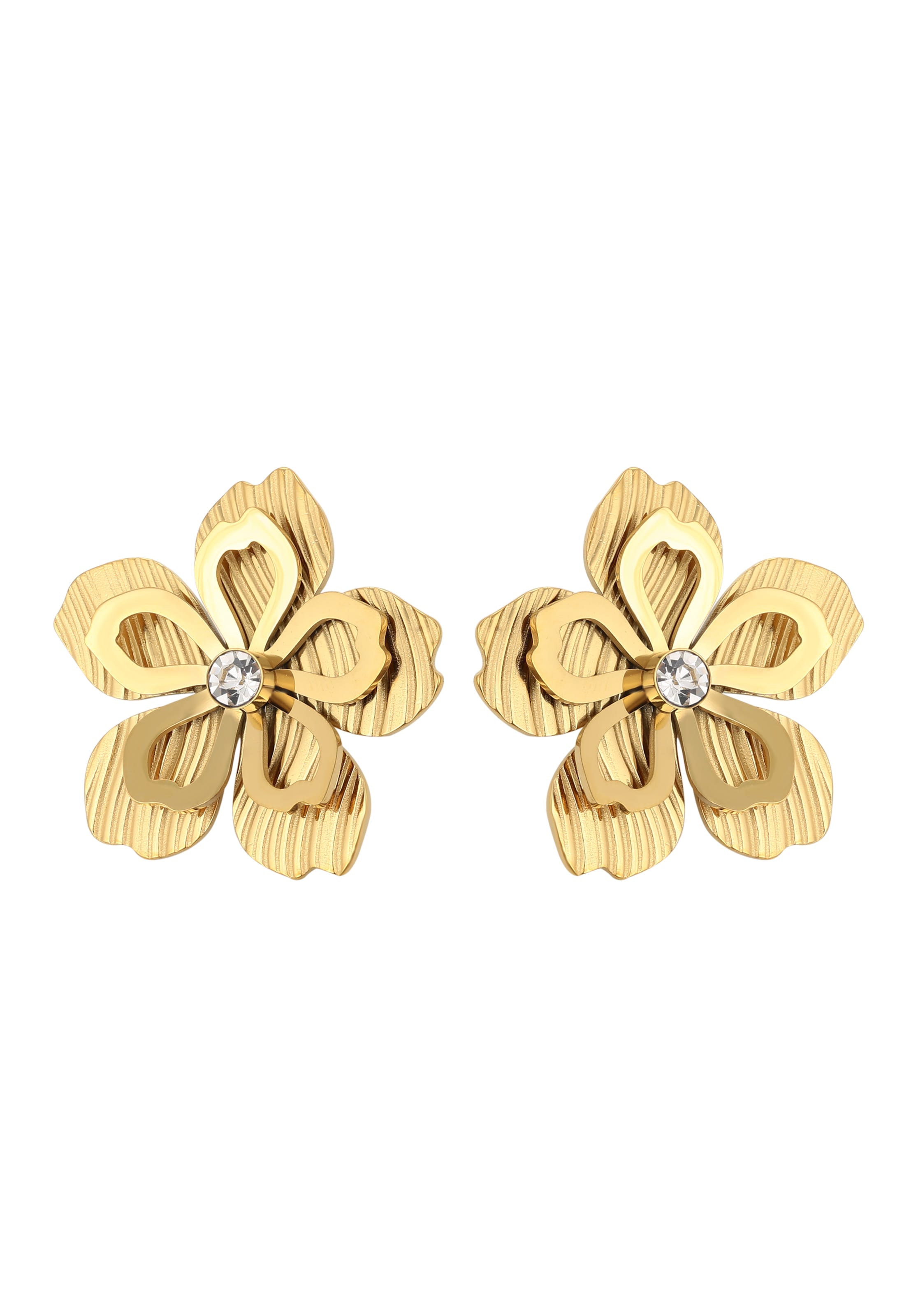 Boucles d'oreilles Gaya en or : devant