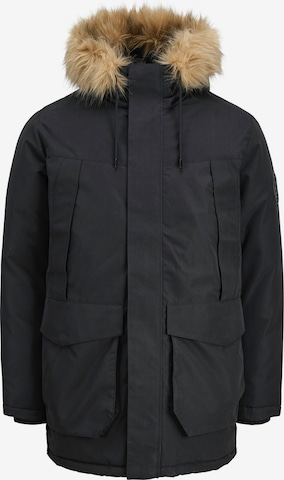 Parka invernale 'CAMP' di JACK & JONES in nero: frontale