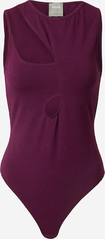 ABOUT YOU x Sofia Tsakiridou Shirt Bodysuit 'Henriette' in Purple: front