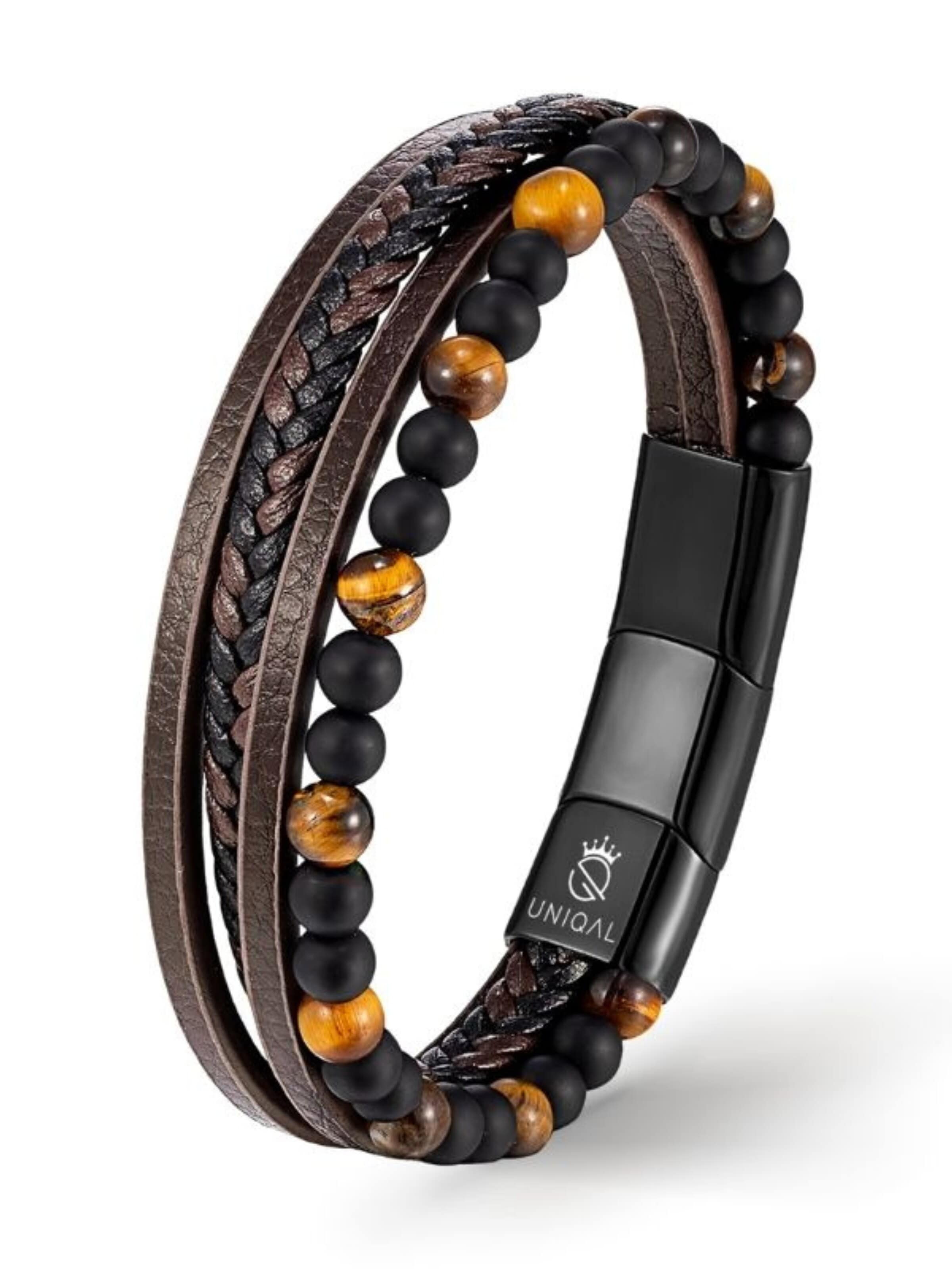 UNIQAL Armband 'FANCY' in Bruin: voorkant