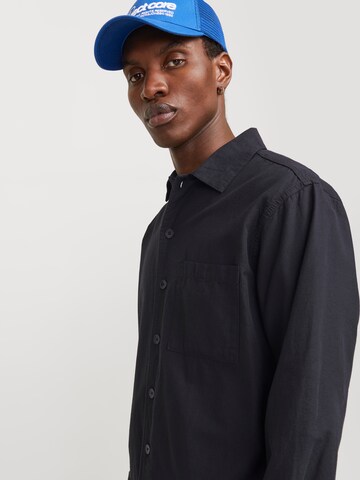 JACK & JONES Comfort fit Button Up Shirt in Black