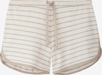 Pantaloncini da pigiama di hessnatur in beige: frontale