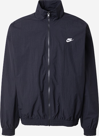 Nike SportswearPrijelazna jakna 'CLUB' - crna boja: prednji dio